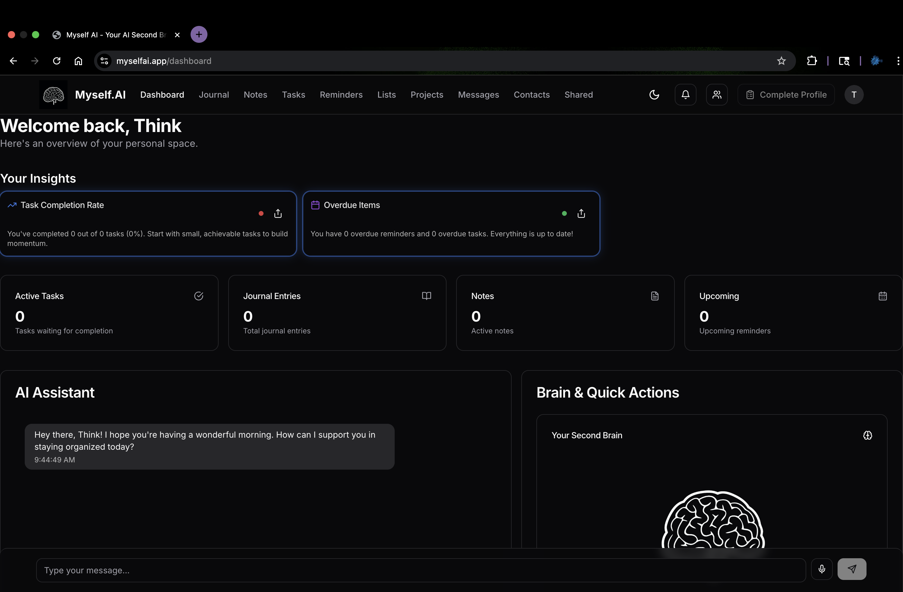 Unified Dashboard interface